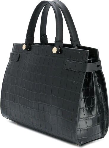Furla Lady M crocodile-effect tote - Black - GLAMI.hr