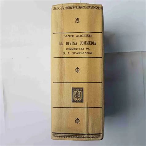 Dante Alighieri La Divina Commedia Hoepli Note Di Scartazzini Con