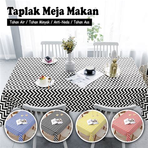 Jual Taplak Meja Makan Ruang Tamu X Cm Persegi Panjang Motif Kotak