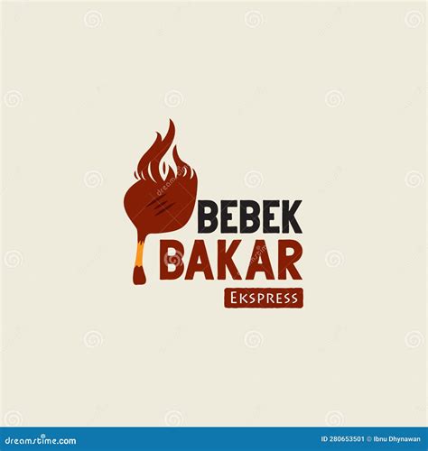 Illustration Logo for Business Culinary Food Ayam Bakar or Bebek Bakar ...