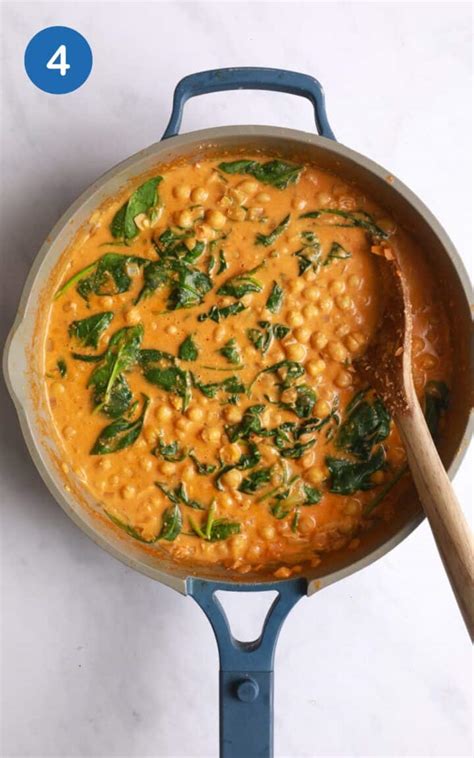 Minute Chickpea And Spinach Curry Healthy Living James