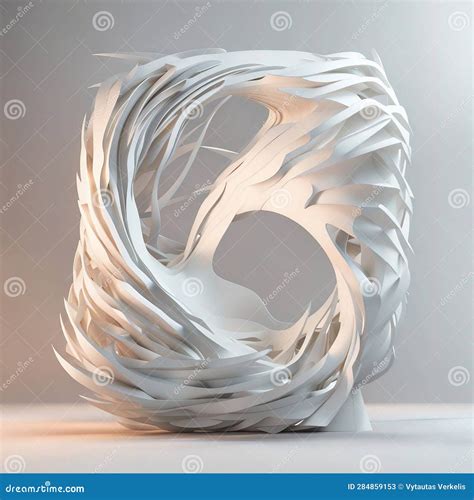 White Abstract Figures. 3D Style Sculpture Stock Illustration ...