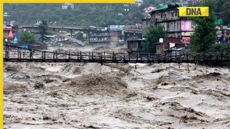 Himachal Pradesh Footbridge Sheds Washed Away In Flash Flood Due To