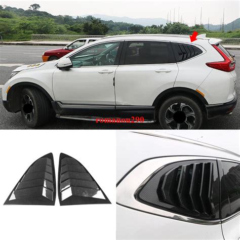 2X For Honda CR V 2017 2019 Carbon Fiber Look Side Vent Window Scoop