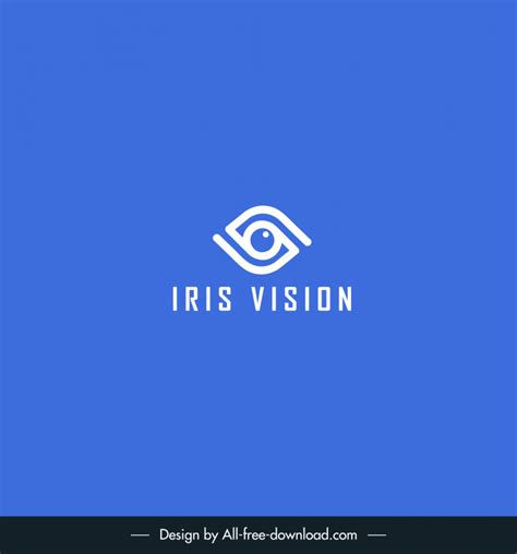 Iris Vision Logo For Nonprofit Company Template Flat Texts Eye Sketch