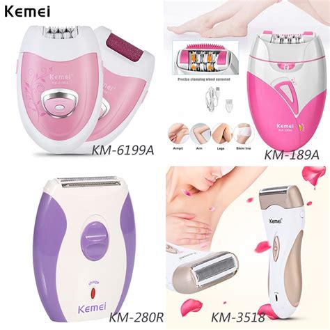 Kemei 6199A Women Rechargeable Electric Shave Lady S Epilator Grinding