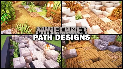 8 Awesome Minecraft Path Designs Youtube