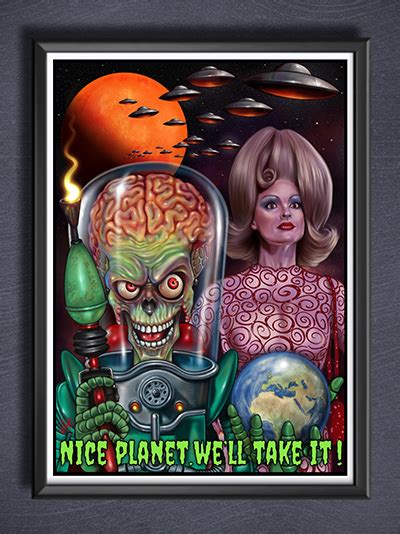 Mars Attacks - Martians - First Lady Marsha - Print - A3 Size - Evil ...