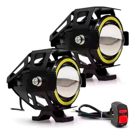 Farol Led Auxiliar Moto U7 Mini Milha Xre300 Nxrbroz125 Par Mercado Livre