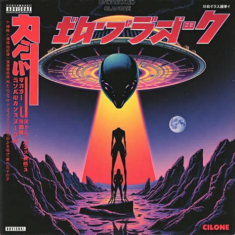 S Hip Hop Japanese Album Cover With An Alien And An Ufo At The