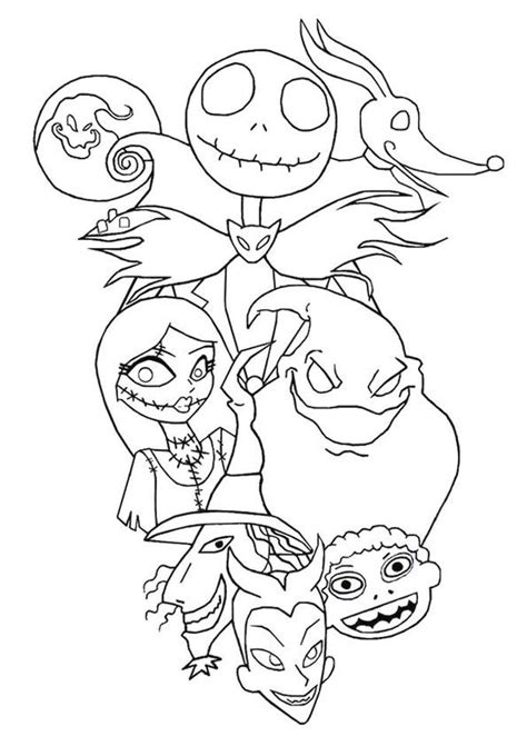 Free Printable Nightmare Before Christmas Coloring Pages