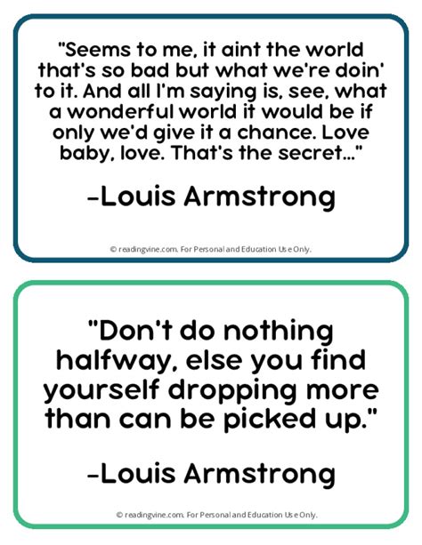 Louis Armstrong Quotes | Free Printable PDF Posters