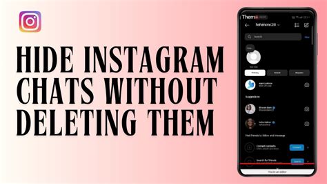 How To Hide Instagram Chats Without Deleting Them Youtube