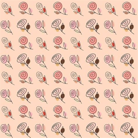 Delicate Pattern With Roses In Nude Tones Vector Art At Vecteezy
