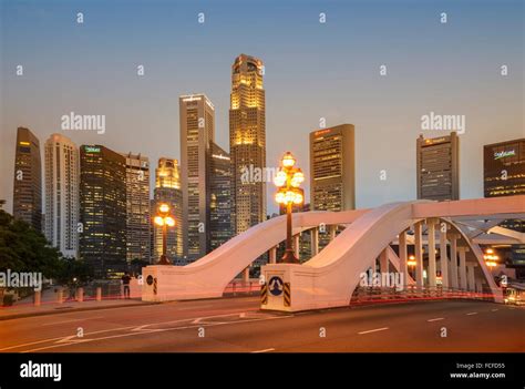 Singapore skyline at night, Singapore Stock Photo - Alamy