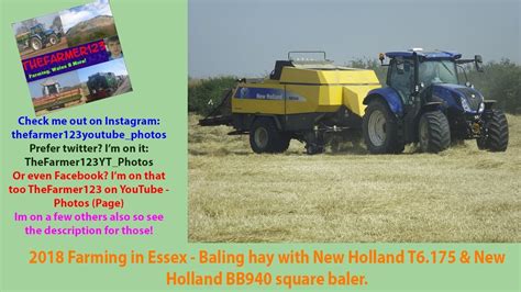 Farming In Essex Baling Hay With New Holland T New Holland