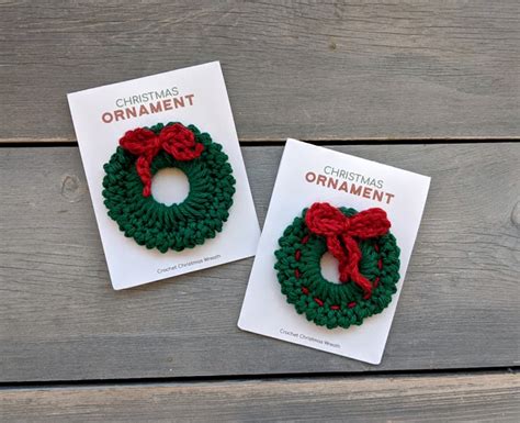 Crochet Holiday Wreath Ornament Savlabot