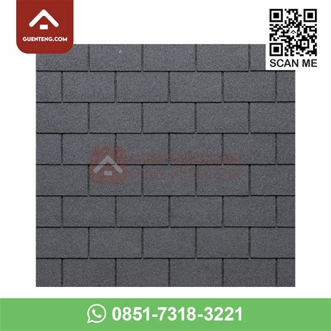 Genteng Aspal Bitumen Tegola Premium Rectangular 3 Mm Warna Slate Grey