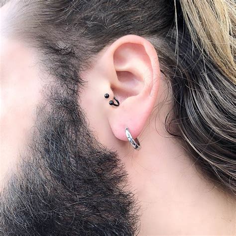 Piercing Ferradura Helix Orelha Boca Septo A O Inox Bolinha Giuventi