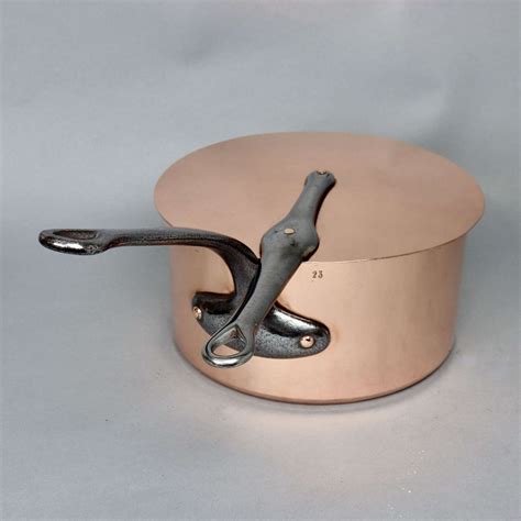 French Copper Saucepan & Cover in Antique Copperware