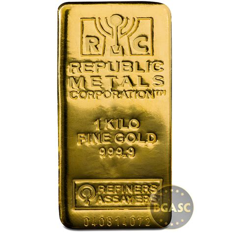 Buy 1 Kilo Gold Bar Republic Metals RMC (32.15 troy oz) .9999 Fine 24kt ...