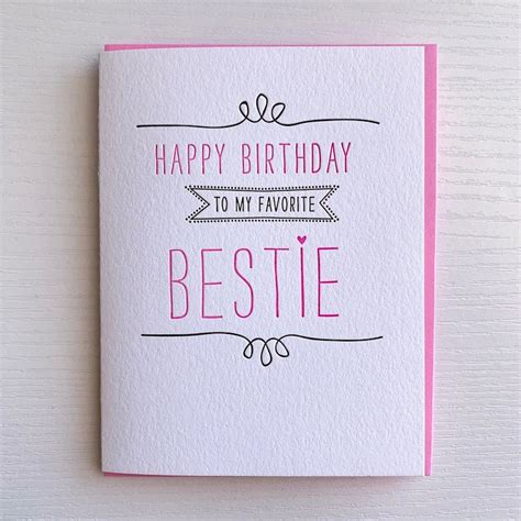 Birthday Card for Best Friend Card Best Friend Birthday Card - Etsy