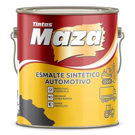 Tinta Esmalte Sintético Industrial Maza 3 6 Litros Alumínio Decortintas