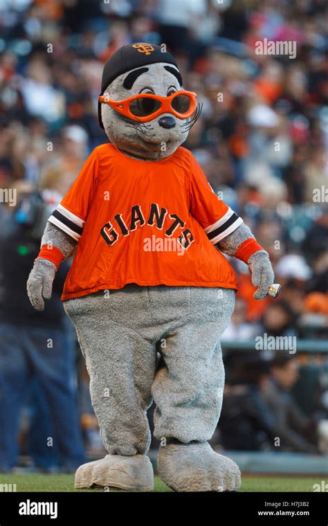 August 1, 2011; San Francisco, CA, USA; The San Francisco Giants mascot ...