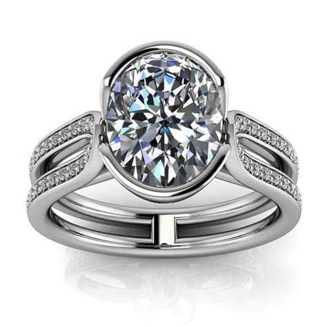 Bezel Set Oval Engagement Ring - Sebastian in 2022 | Engagement rings ...