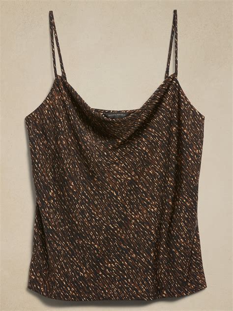 Silky Cowl Neck Camisole Banana Republic Factory