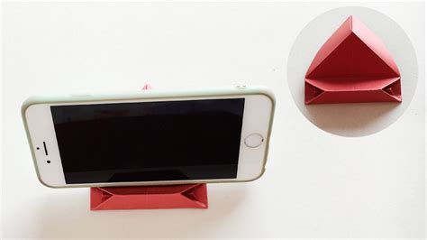 Origami Phone Stand Holder How To Make Origami Phone Stand Paper Crafts Youtube