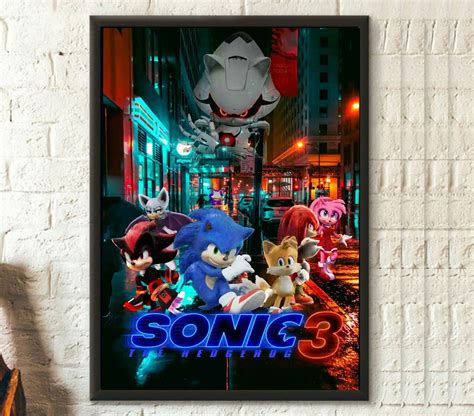 Sonic The Hedgehog 3 Poster, Sonic The Hedgehog 3 Movie Poster