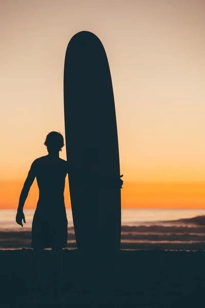 Man Surfboard Silhouette Stock Photos Royalty Free Man Surfboard