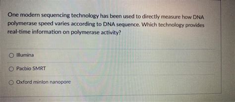 Solved What unique activity of DNA polymerase I (compared to | Chegg.com 