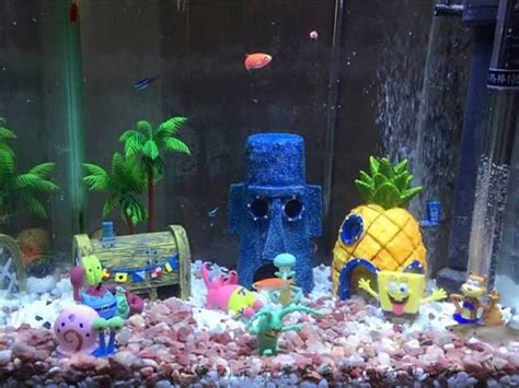 SPONGEBOB SQUAREPANTS AQUARIUM DECORATIONS (COMPLETE SET), Pet Supplies, Homes & Other Pet ...