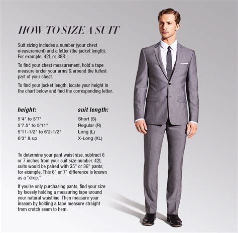 How To Size A Suit Suit Sizing Includes A Number Your Chest Measurement And A Letter The