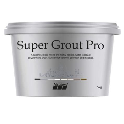 Nicobond Super Grout Pro Slate Grey 5kg Nandc Tiles And Bathrooms