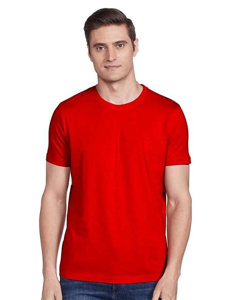 Color Tribes 100 Cotton Bio Wash Plain Quality Solid Red Colour Round