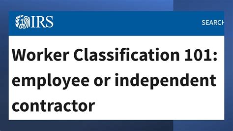 Worker Classification 101 Employee Or Independent Contractor YouTube