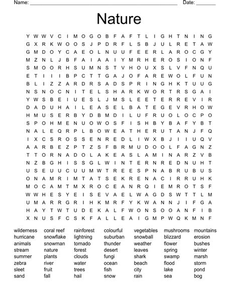 download word search on nature words printable nature word search ...