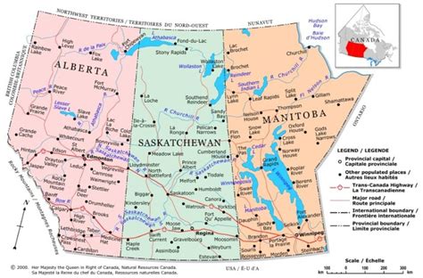 Prairies Political Map