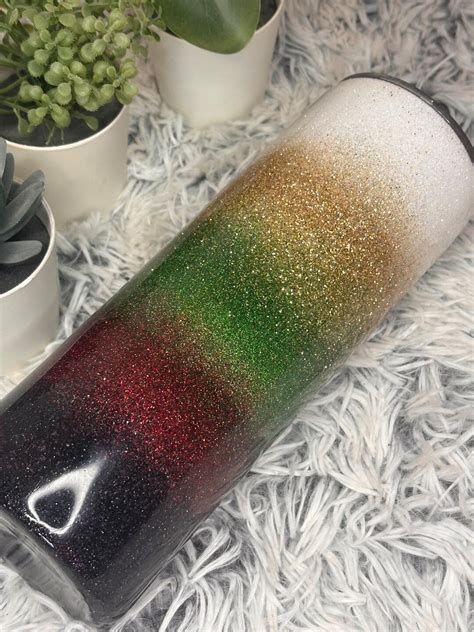 Christmas Color Ombré Glitter Tumbler Personalized Tumbler Etsy