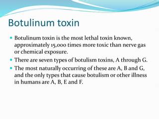 Botulism Clostridium Botulinum Ppt Prepared By Dr Prince C P Ppt