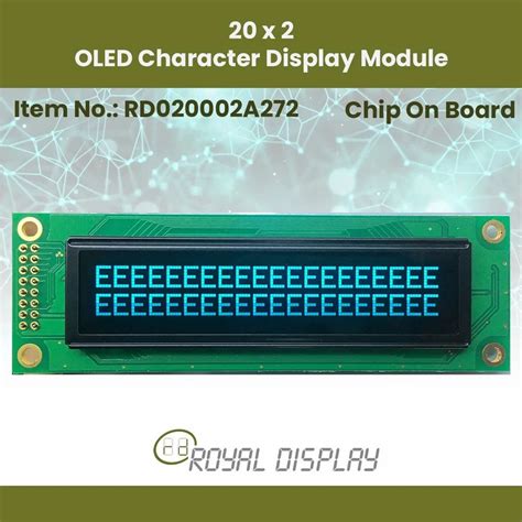 X Oled Character Display Module Chip On Board Cob Rd A At