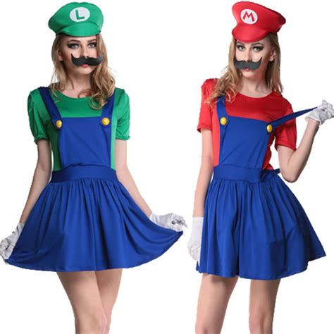 women adult princess super mario costume for bros girl cosplay mario child shirt super mario ...