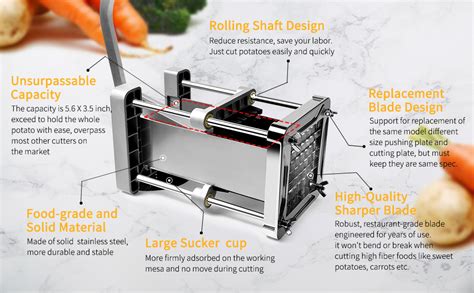 Chip Cutter Machine Sopito Professional Stainless Steel Potato Chipper