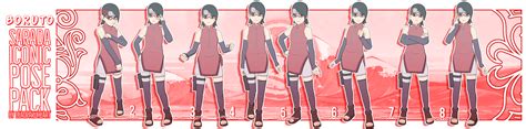 Mmd Sarada Iconic Pose Pack Dl By Leaopardheart On Deviantart