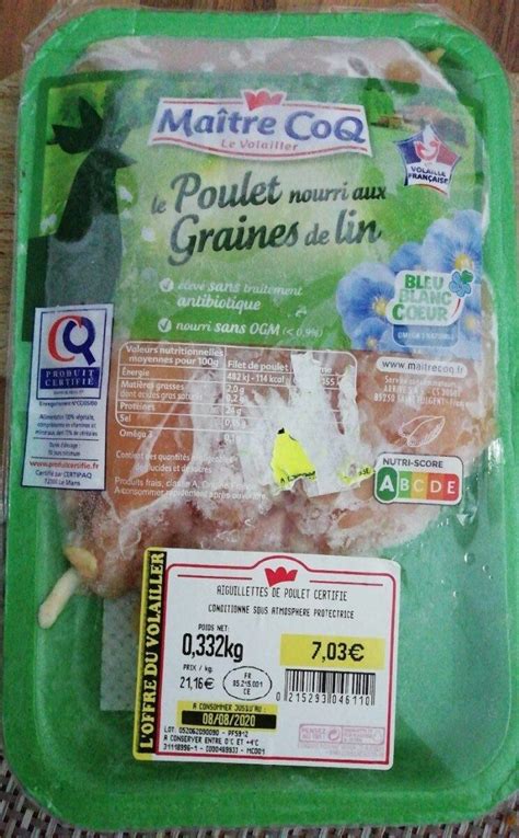 Le Poulet Nourri Aux Graines De Lin Ma Tre Coq