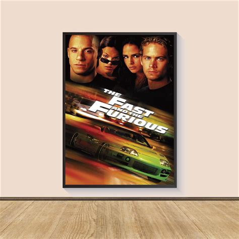 The Fast and the Furious Movie Poster Print, Canvas Wall Art, Room ...