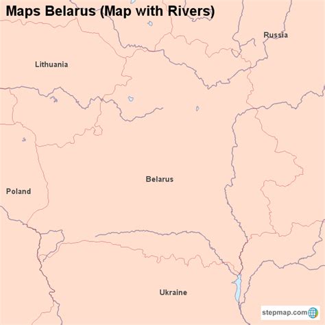 Stepmap Maps Belarus Map With Rivers Landkarte F R Belarus